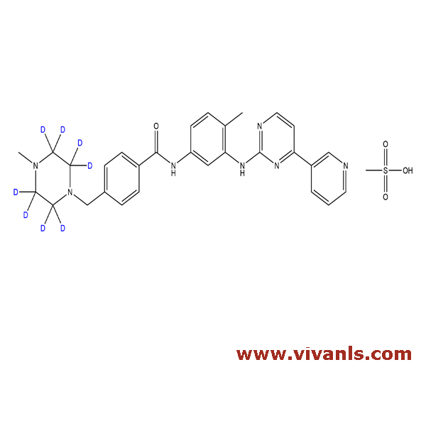 Stable Isotope Labeled Compounds-Imatinib d8 mesylate-1663665177.png